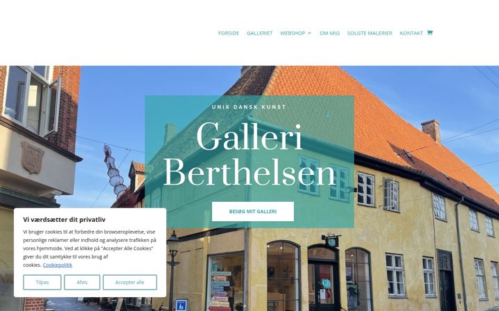 Screenshot of galleriberthelsen.dk
