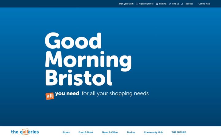 Screenshot of galleriesbristol.co.uk