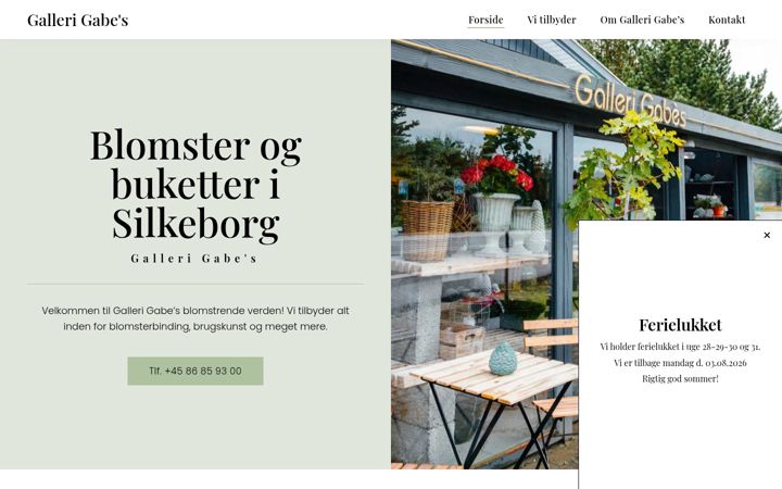 Screenshot of gallerigabes.dk