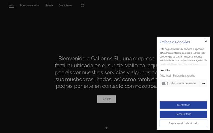 Screenshot of gallerins.es