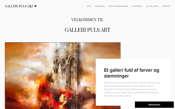 Screenshot of galleripulsart.dk