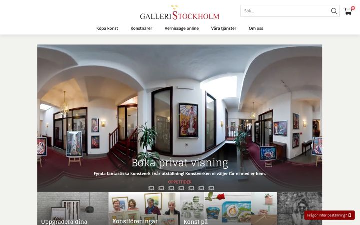 Screenshot of galleristockholm.se