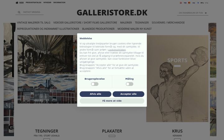 Screenshot of galleristore.dk