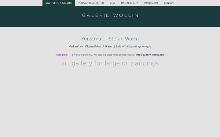 Screenshot of gallery-wollin.com