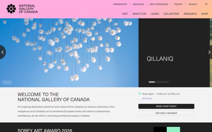 Screenshot of gallery.ca