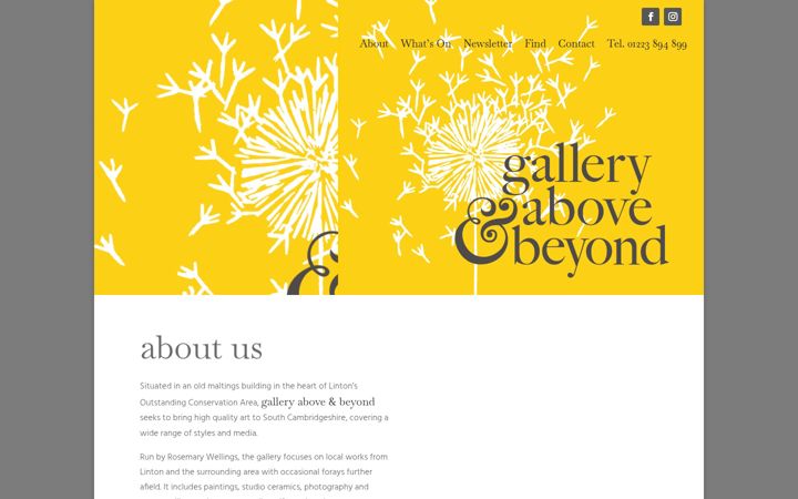 Screenshot of galleryabove.co.uk