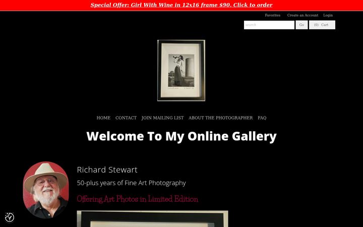 Screenshot of galleryartphotos.com