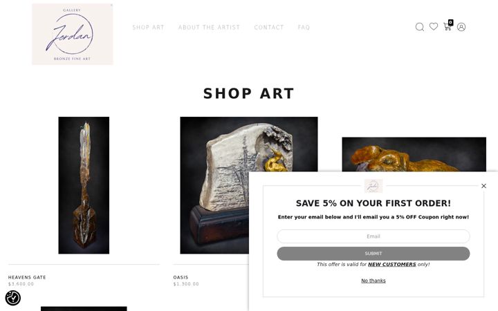 Screenshot of galleryjordan.com