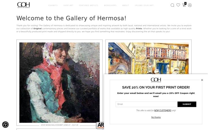 Snimka zaslona za galleryofhermosa.com