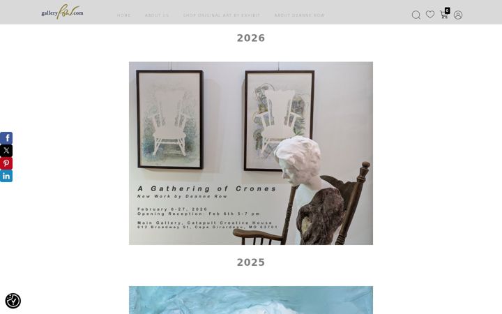Snimka zaslona za galleryrow.com