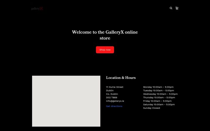 Screenshot of galleryxdublin.square.site