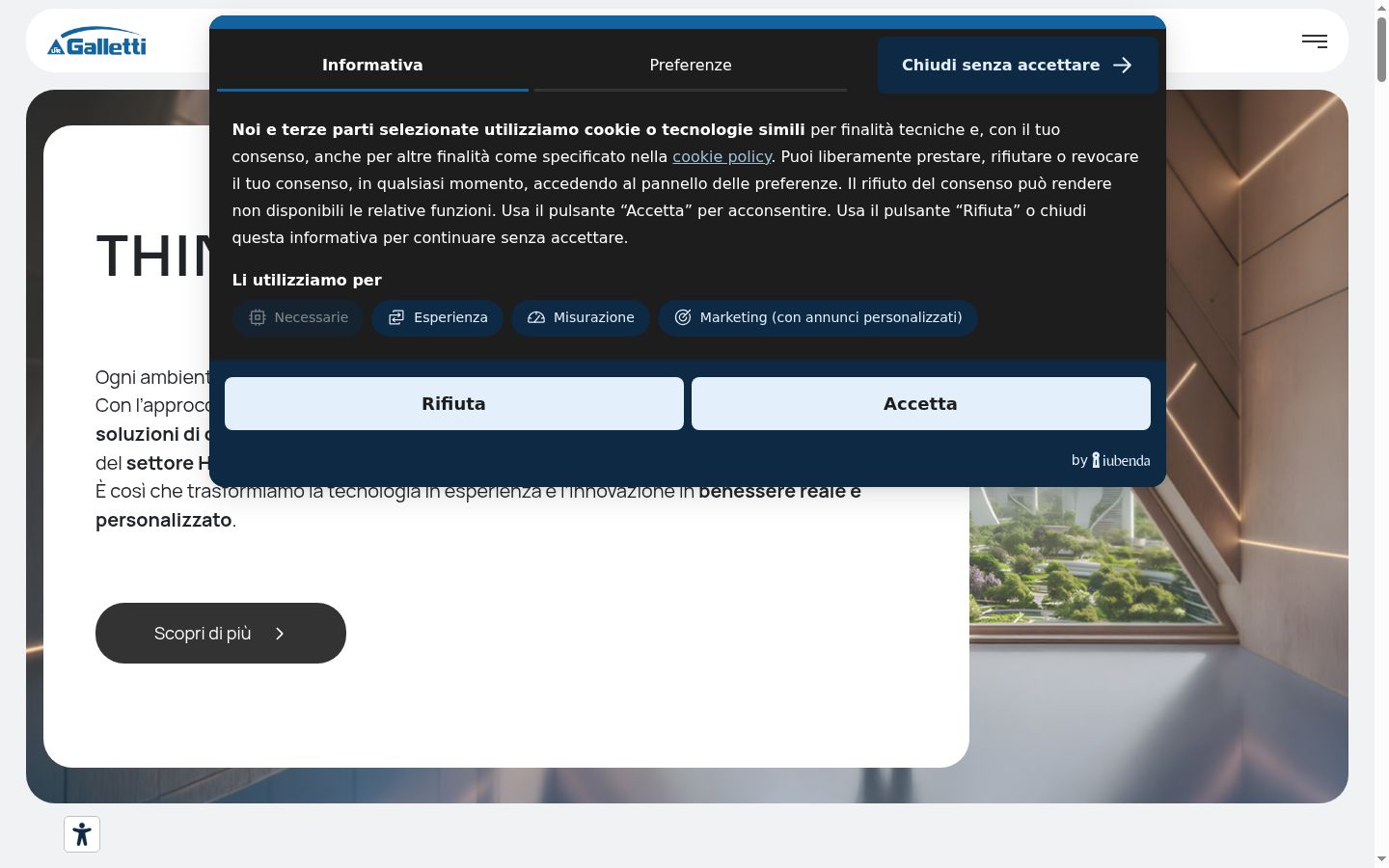 Sutikimo reklamjuostės, rodytos prieš bet kokią sąveiką, ekrano kopija