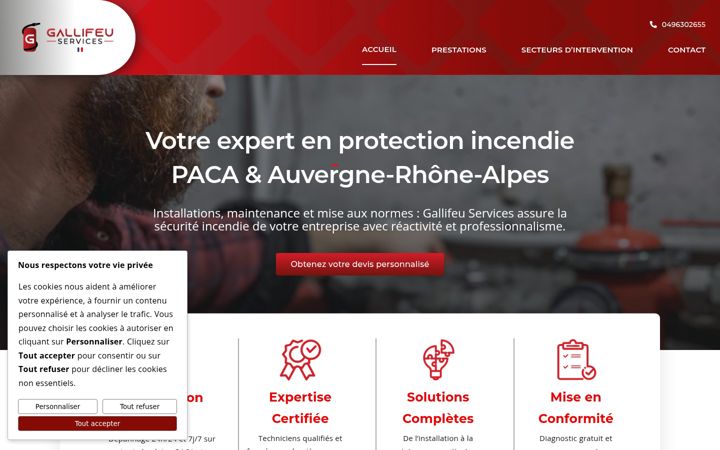 Screenshot of gallifeuservices.fr