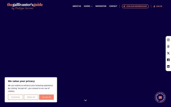 Screenshot of gallivantersguide.com