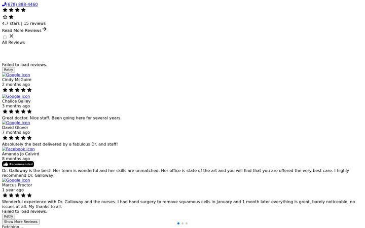 Screenshot of gallowaydermatologicsurgeryga.com