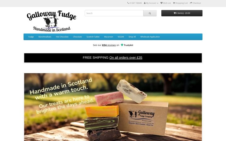 Screenshot of gallowayfudge.com