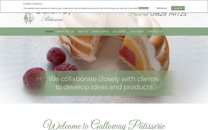 Screenshot of gallowaypatisserie.co.uk