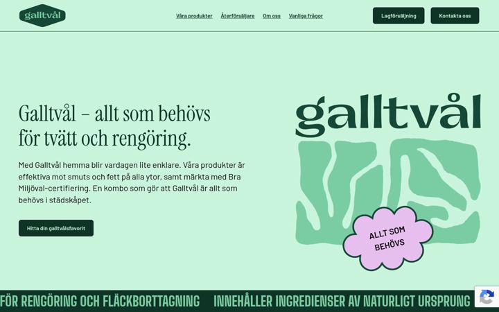 Screenshot of galltval.se