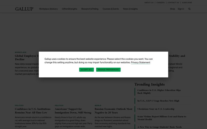 Screenshot ta' gallup.com