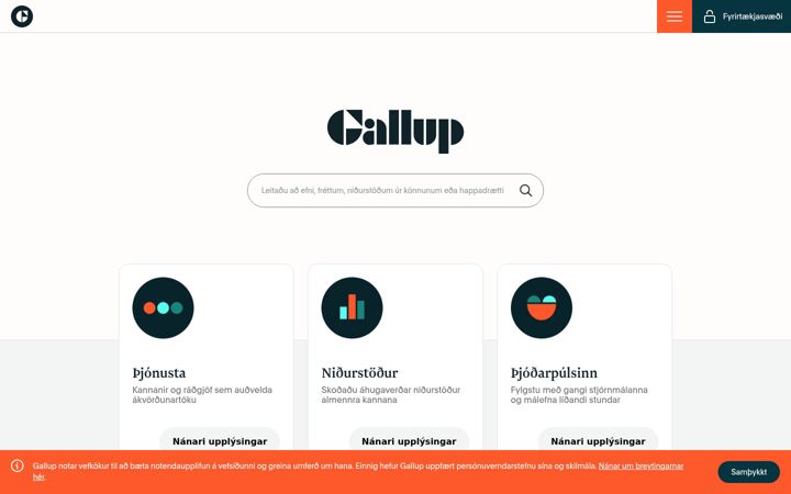 Screenshot of gallup.is
