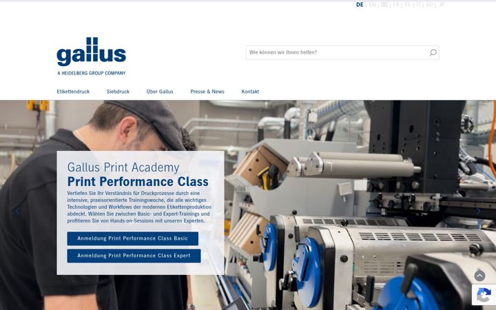Screenshot of gallus-group.com