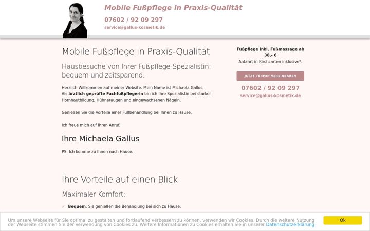 Screenshot of gallus-kosmetik.de