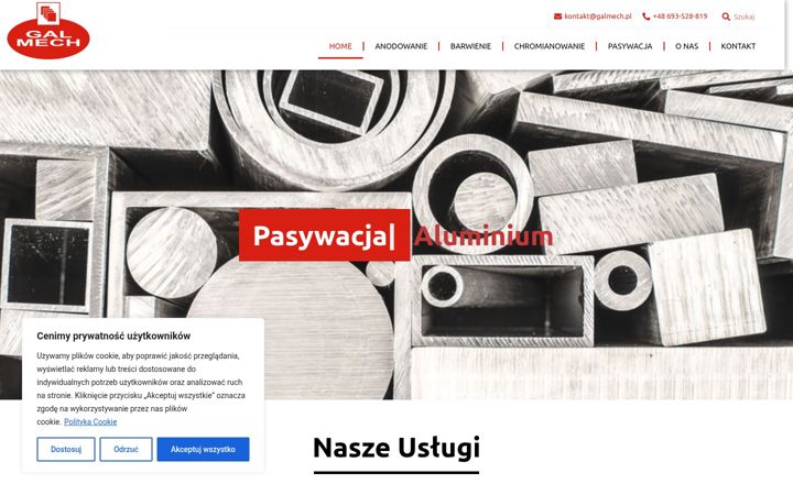 Screenshot of galmech.pl
