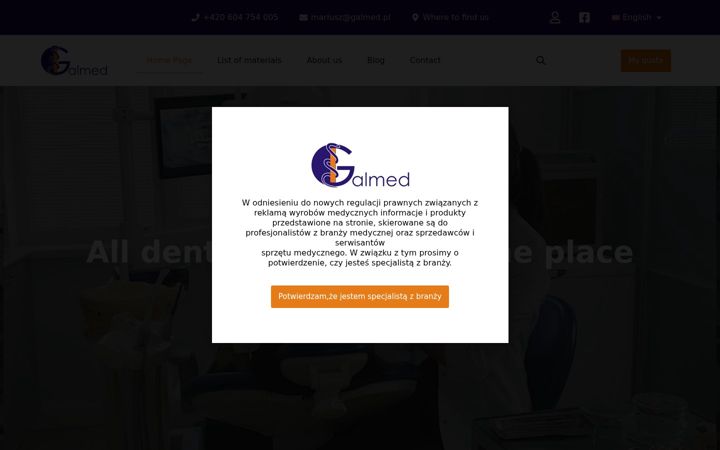 Screenshot of galmed.pl