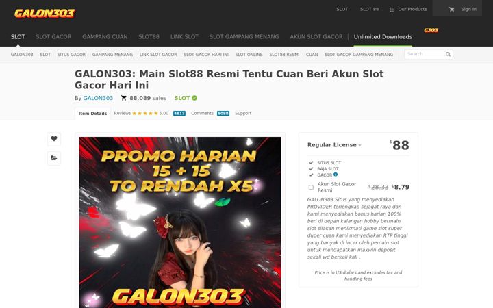 Screenshot of galon303.xyz