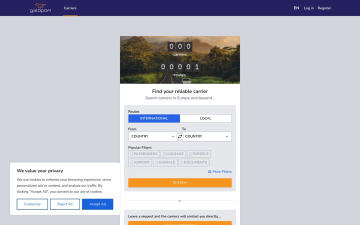 Screenshot of galopom.eu