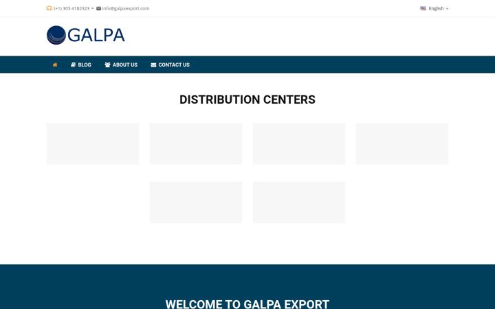 Posnetek zaslona galpaexport.com