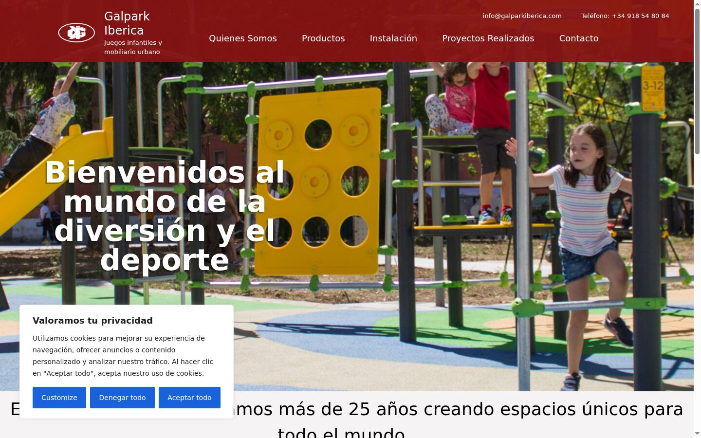 Captura de ecrã do banner de consentimento apresentado antes de qualquer interação