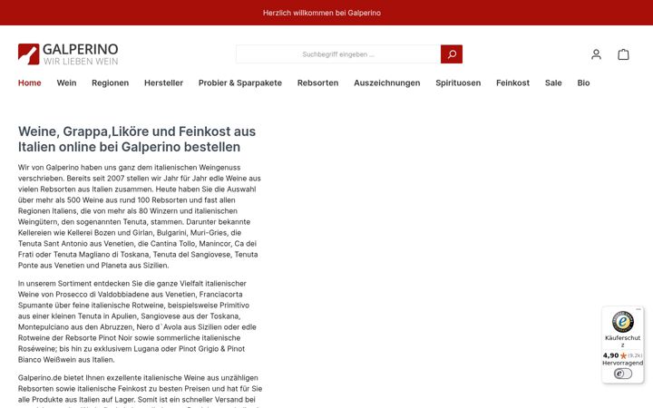 Screenshot of galperino.de