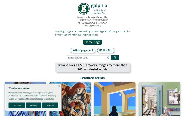 Screenshot of galphia.com