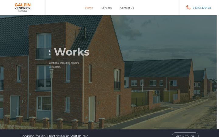 Screenshot of galpinkendrickelectrical.co.uk