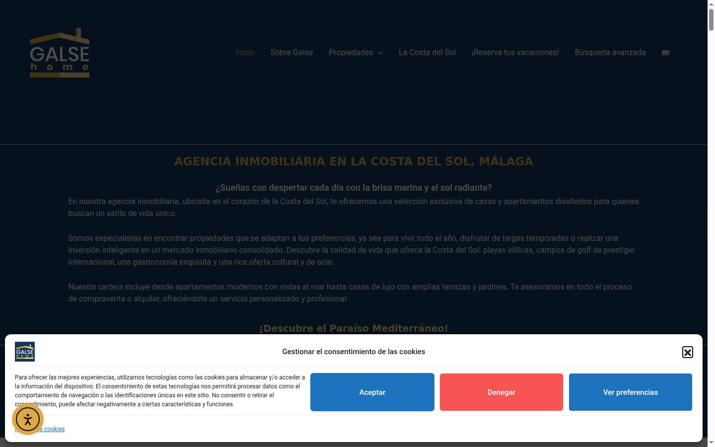 Screenshot tal-banner tal-kunsens muri qabel kwalunkwe interazzjoni