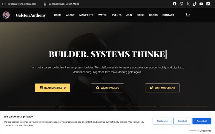 Screenshot of galstonanthony.com