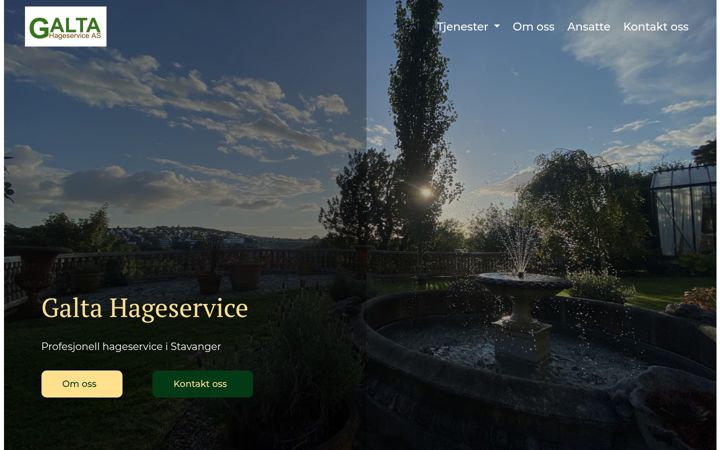 Screenshot of galtahageservice.no
