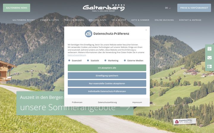 Screenshot of galtenberg.at