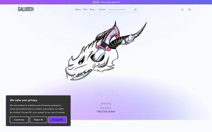 Screenshot of galuxeh.com
