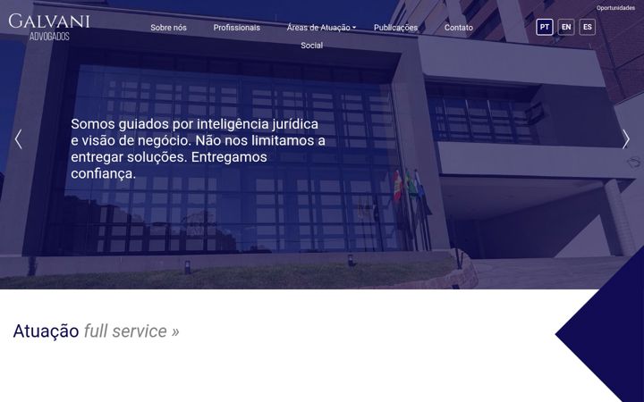 Screenshot of galvani.adv.br