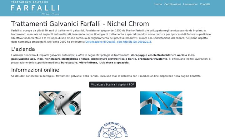 Screenshot of galvanicafarfalli.it