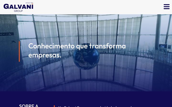Screenshot of galvanigroup.com.br