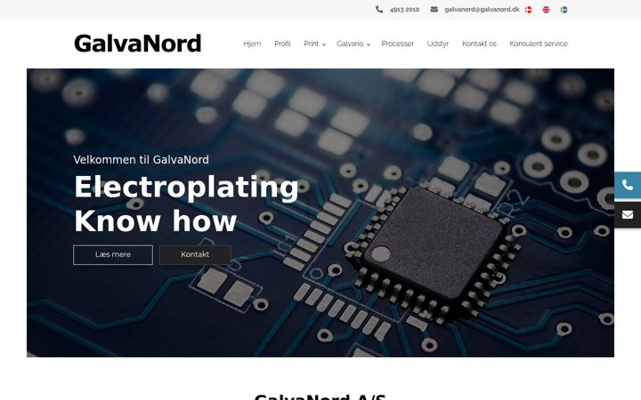 Screenshot of galvanord.dk