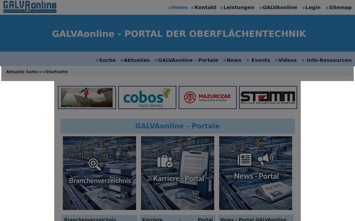 Screenshot of galvanotechnik-portal.de