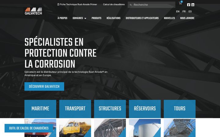Screenshot of galvatech2000.com