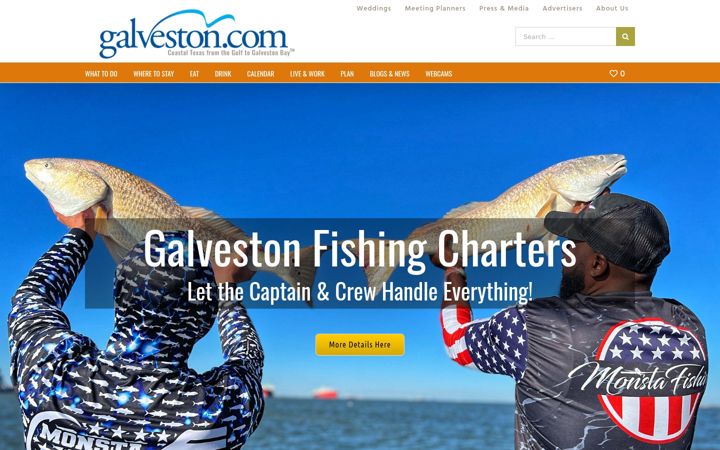 Screenshot von galveston.com