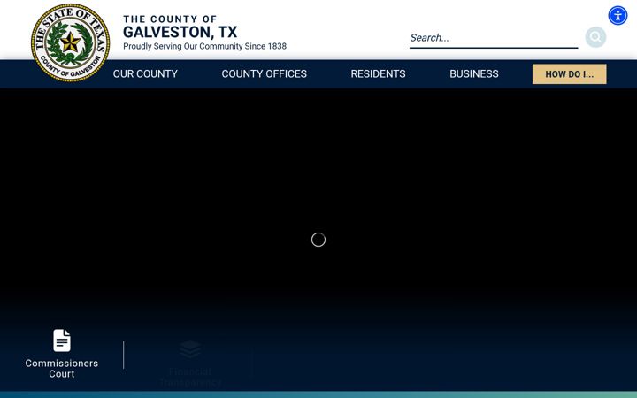 Kuvakaappaus sivustosta galvestoncountytx.gov