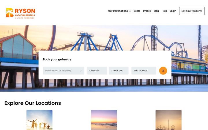 Screenshot of galvestontxbeachrental.com