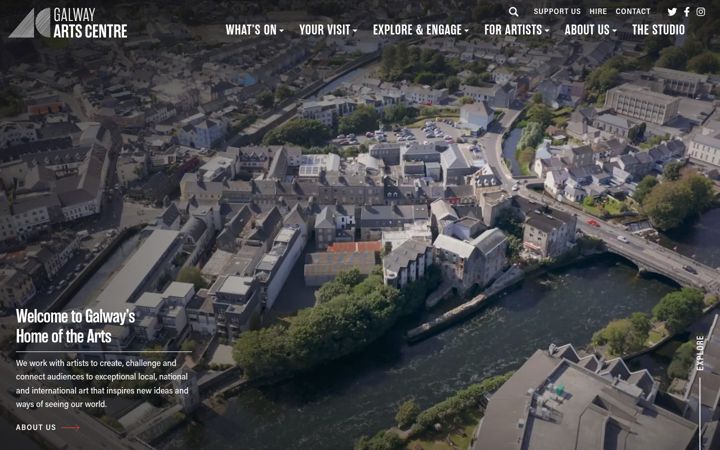 Ekraanipilt saidist galwayartscentre.ie